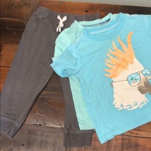 Boys pair of pants and 2 shirts